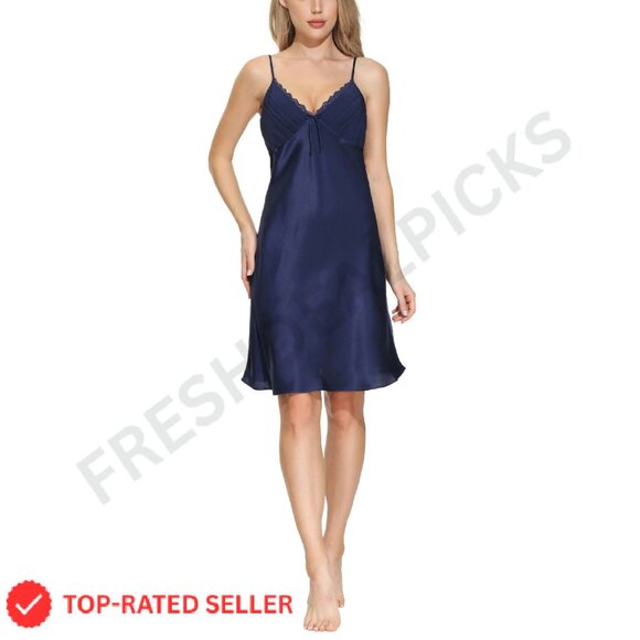 Luxury Silk Slip Chemise Elegant Minimal Chic Sleepwear Adjustable Straps